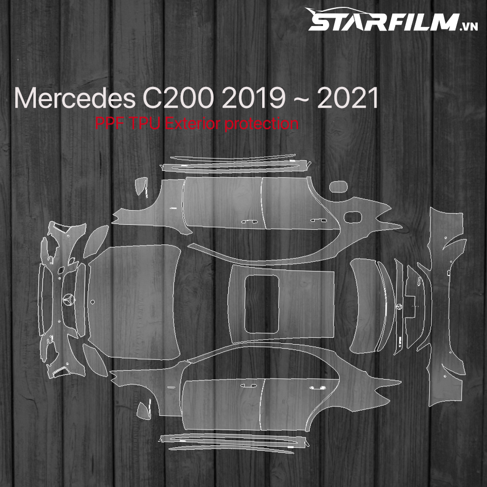Mercedes C200 2019 ~ 2021 PPF bảo vệ chống xước full xe STARFILM